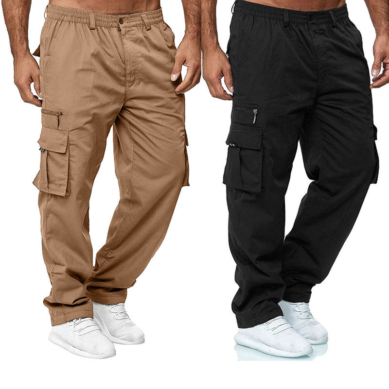Fishing Pants Waterproof - Męskie spodnie Cargo w pasie elastyczne,