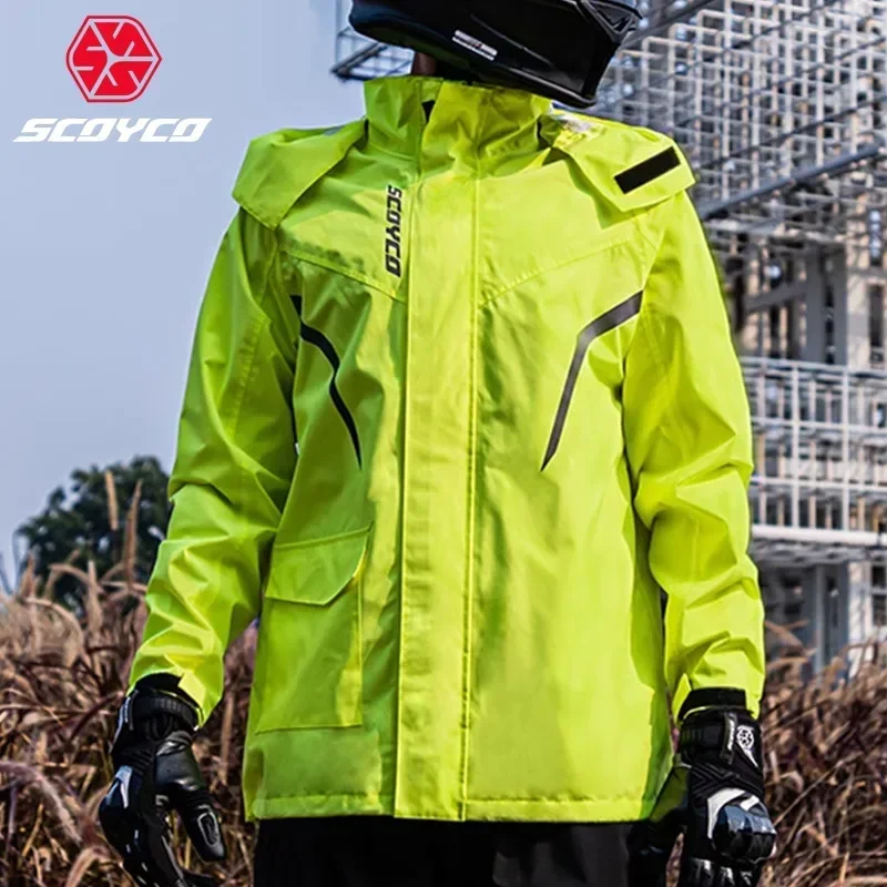 Fishing Rain Suit - Zestaw motocyklowy SCOYCO: oddzielna kurtka przeciwdeszczowa,